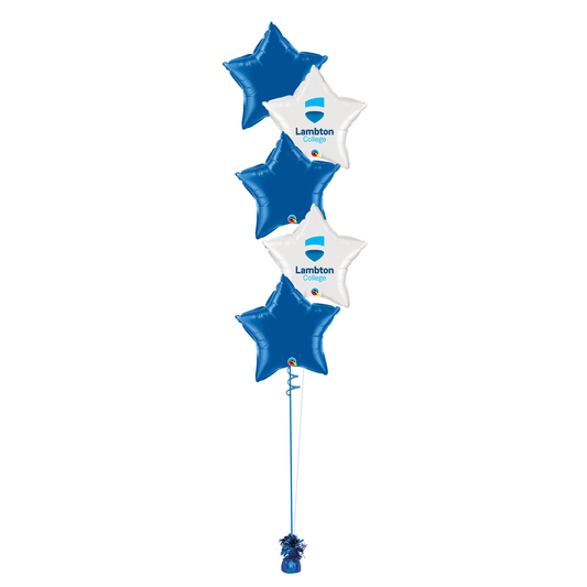 Bouquet of 5 Foils with Logo