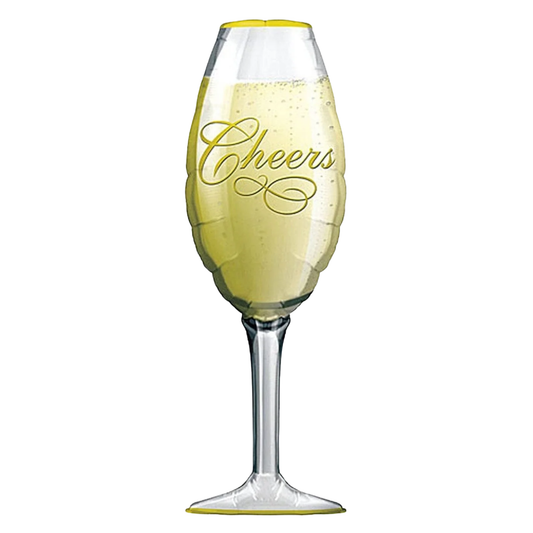 Bubbly Wine Glass 38" Foil Balloon