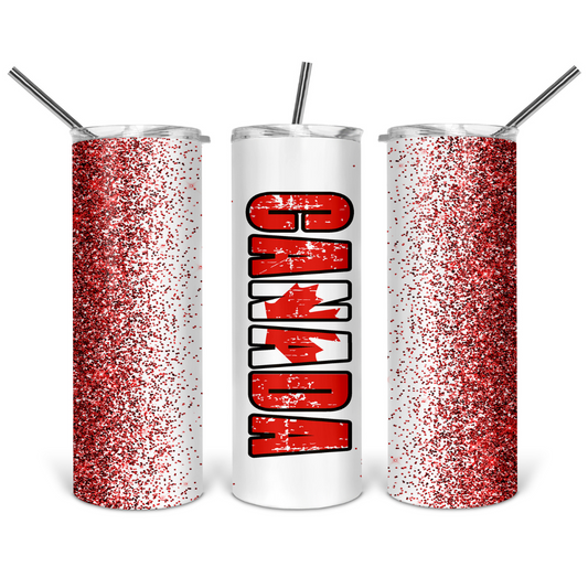 Canada Glitter Tumbler