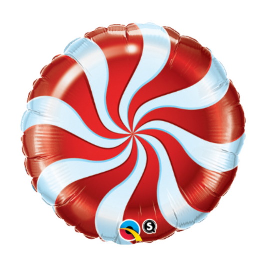 Candy Swirl Red 18" Foil Balloon