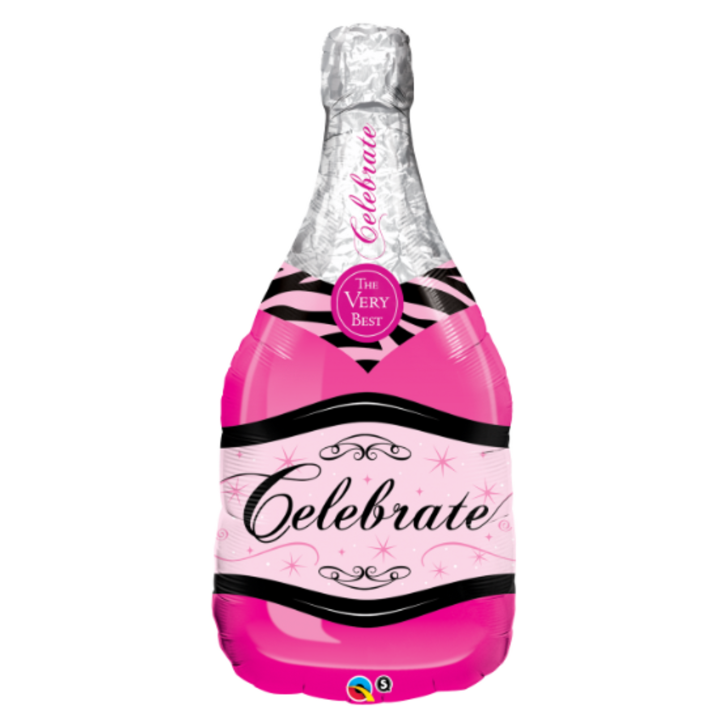 Celebrate Pink Bubbly Wine 39" Foil Balloon