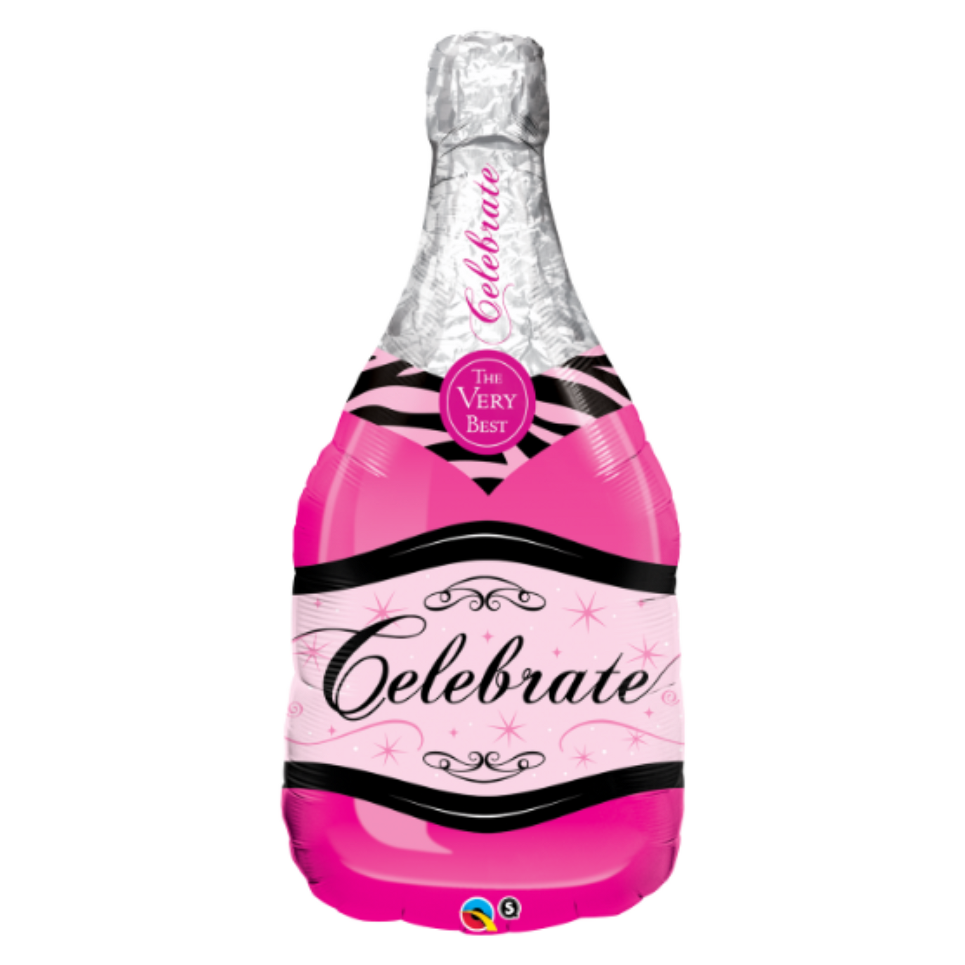 Celebrate Pink Bubbly Wine 39" Foil Balloon