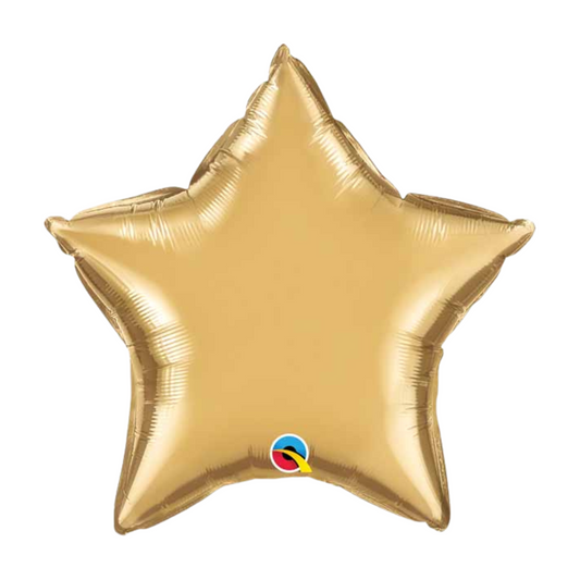 Chrome Gold Star 19" Foil Balloon