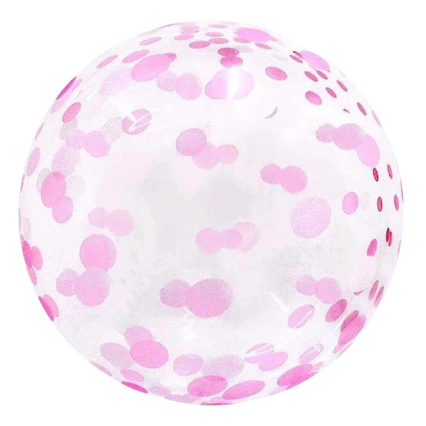 Clear with Pink Dots 18" Bubble Balloon