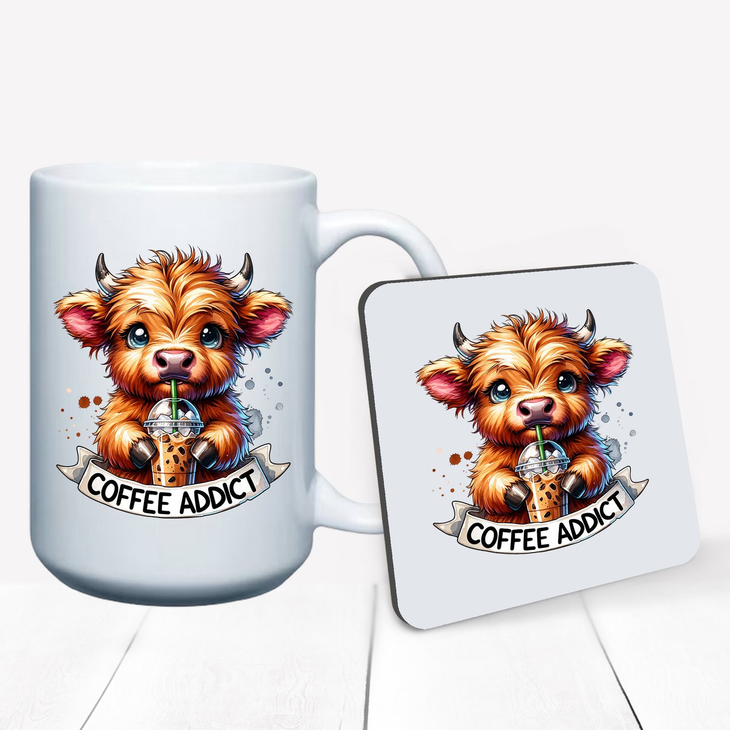 Coffee Addict (Mug & Coaster)