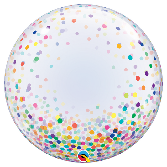 Colorful Confetti Dots 24" Bubble Balloon