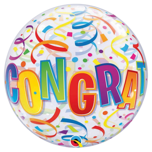 Congratulations 22" Bubble Balloon