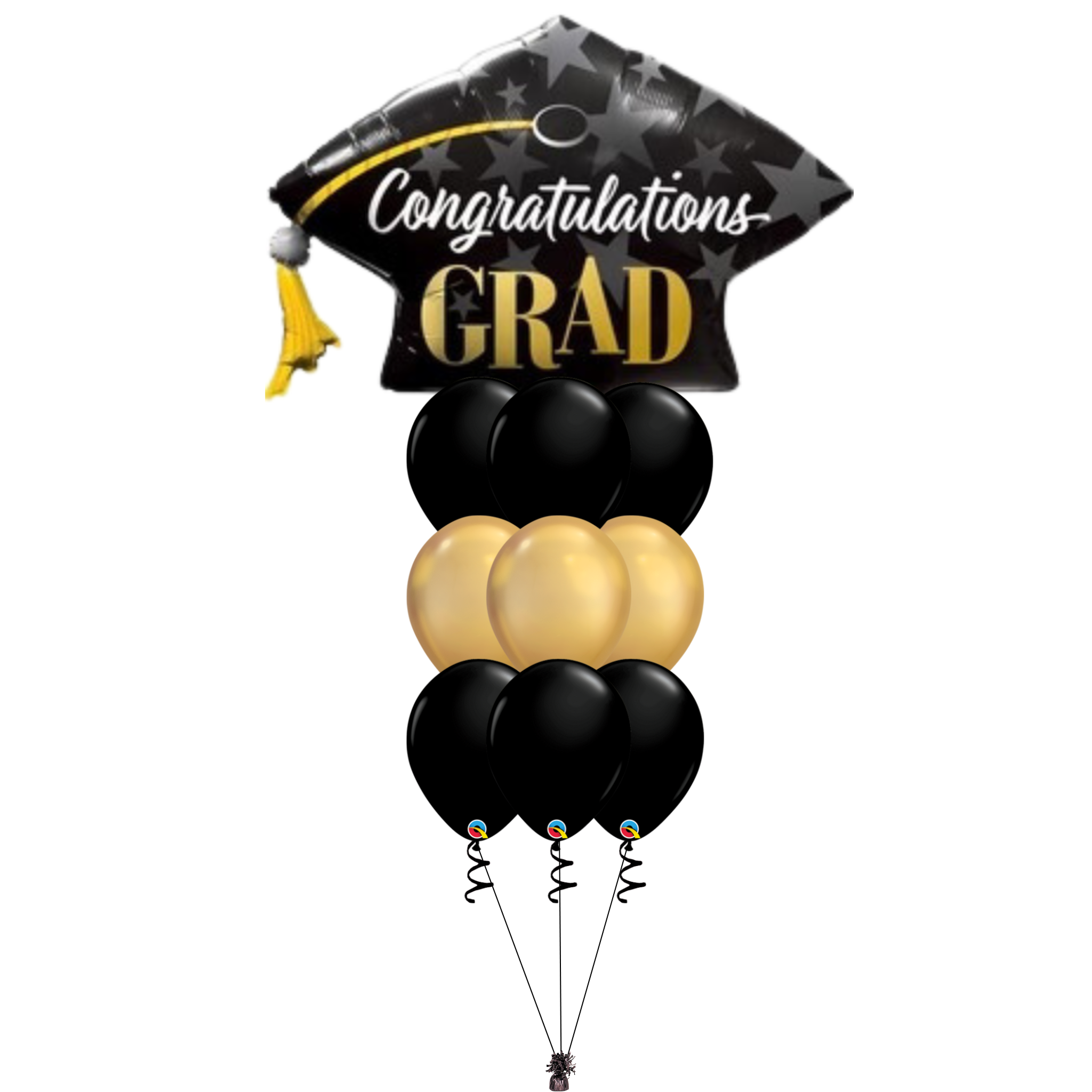 Congratulations Grad Cap Balloon Bouquet – Just Baskits and Balloon Decor