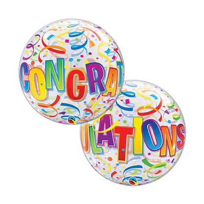 Congratulations 22" Bubble Balloon