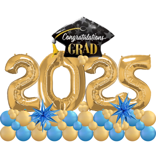 Congratulations Grad 2024 Marquee - Gold and Blue