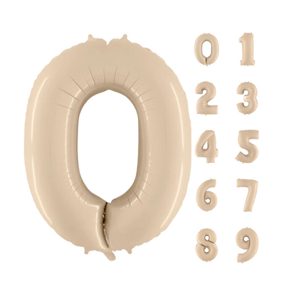 34" Cream Number Balloon