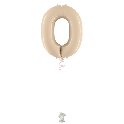 34" Cream Number Balloon