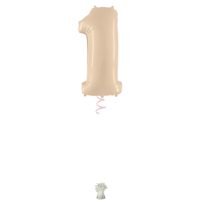 34" Cream Number Balloon