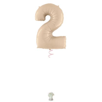 34" Cream Number Balloon