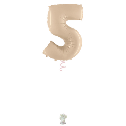 34" Cream Number Balloon