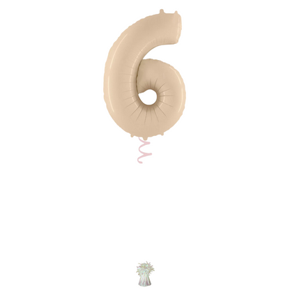 34" Cream Number Balloon