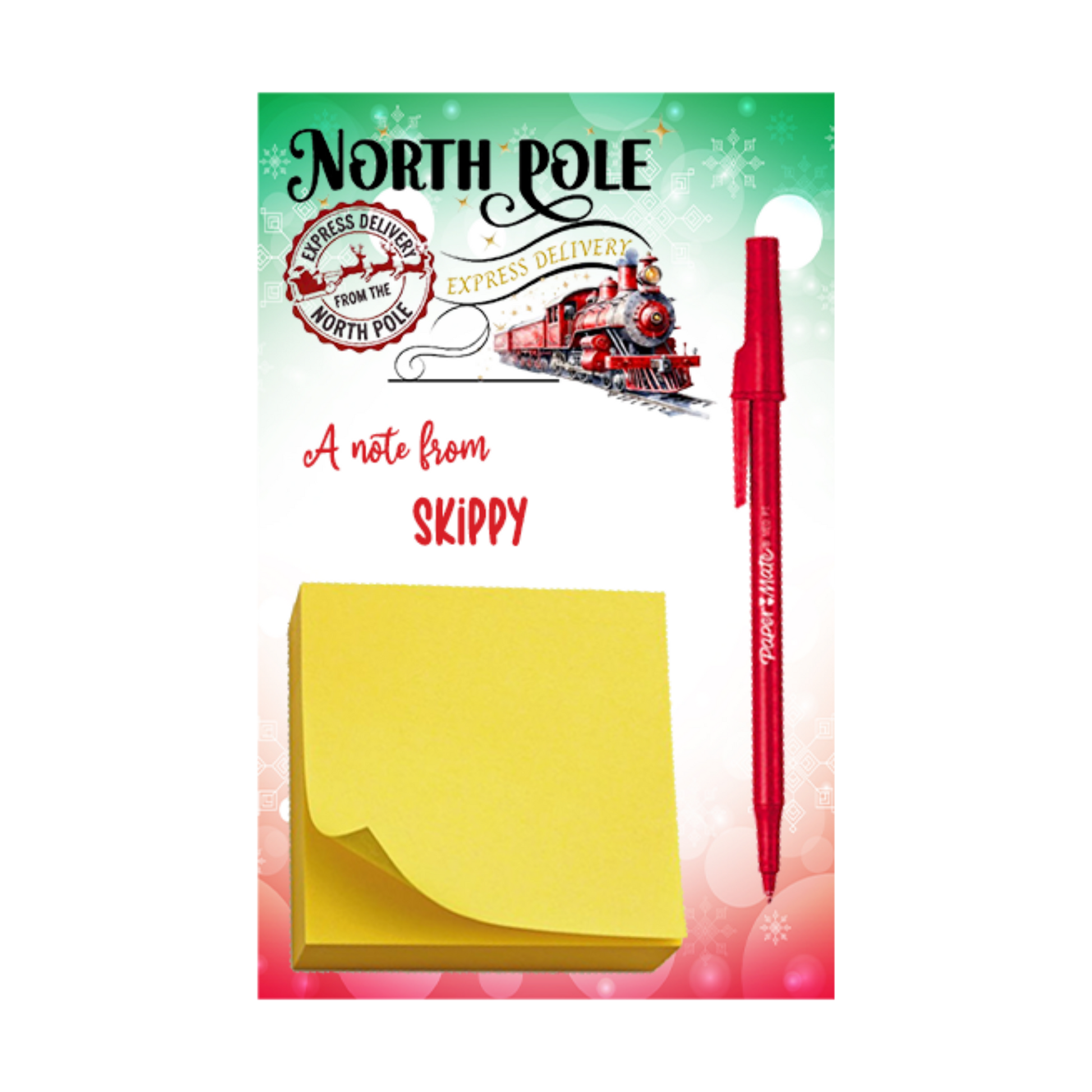 Elf Message Sticky Note Holder