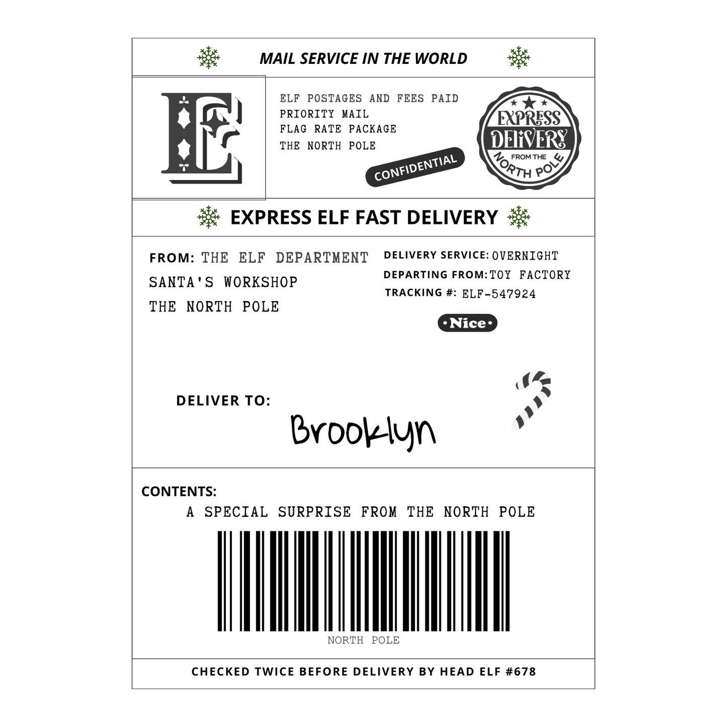 Express Delivery Gift Stickers