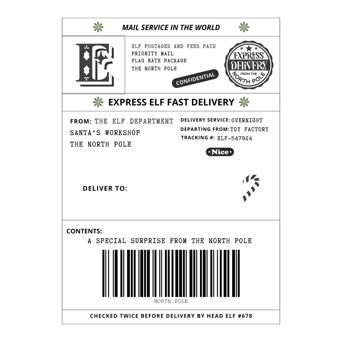 Express Delivery Gift Stickers