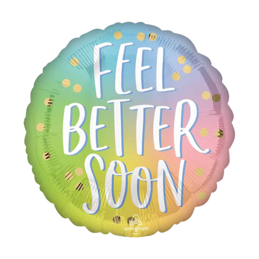 Feel Better Soon Ombre 18" Foil Balloon