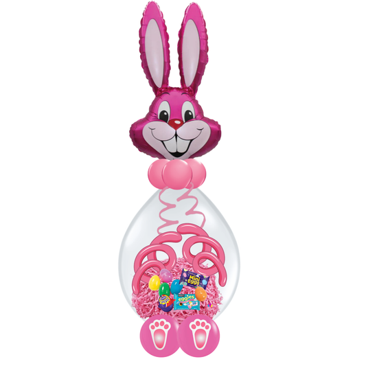 35" Bunny Stuffed Balloon - Fuchsia