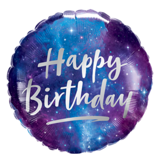 Galaxy Birthday 18" Foil Balloon