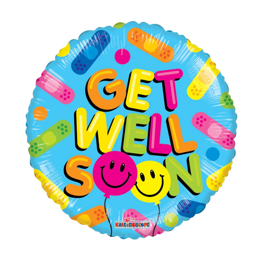 Get Well Balloon Smilies 18" Foil Balloon
