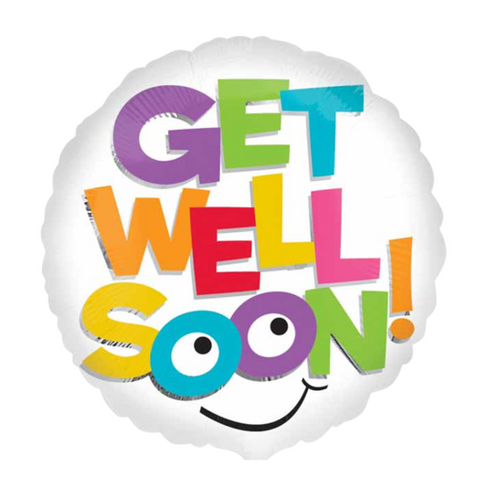 Get Well Soon Google Eyes 18" Foil Balloon