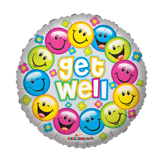 Get Well Colorful Smiles 18" Foil Balloon
