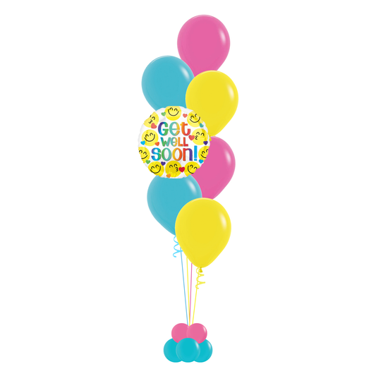 Get Well Emoticons Balloon Bouquet