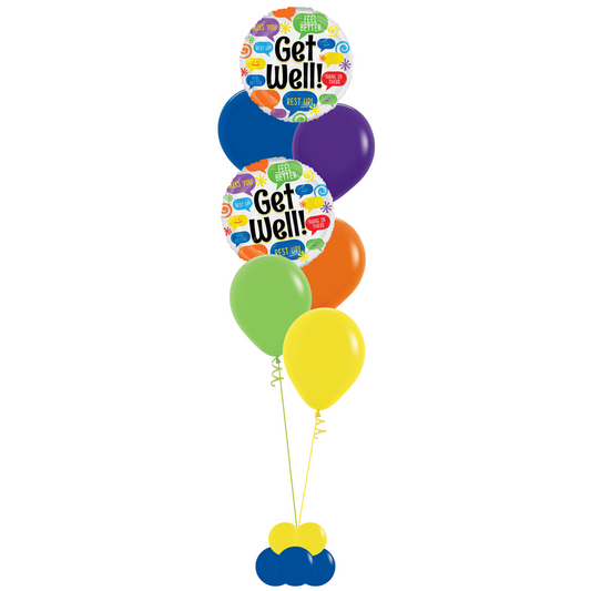 Get Well Message Balloon Bouquet