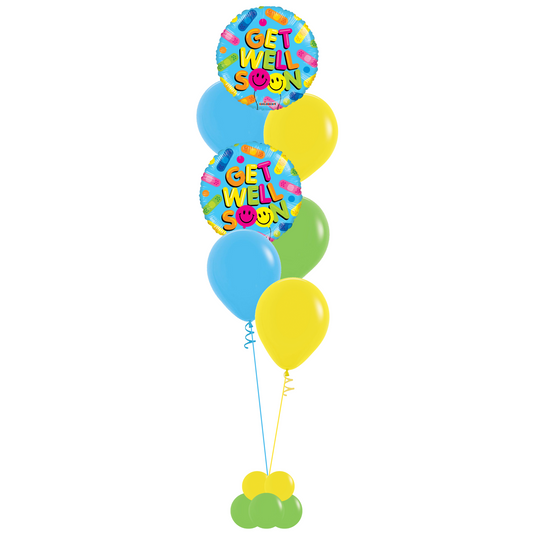 Get Well Smilies Balloon Bouquet