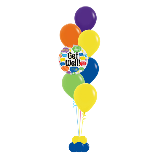 Get Well Message Balloon Bouquet