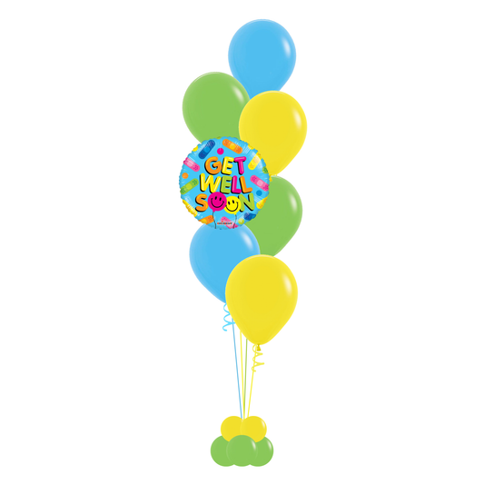 Get Well Smilies Balloon Bouquet