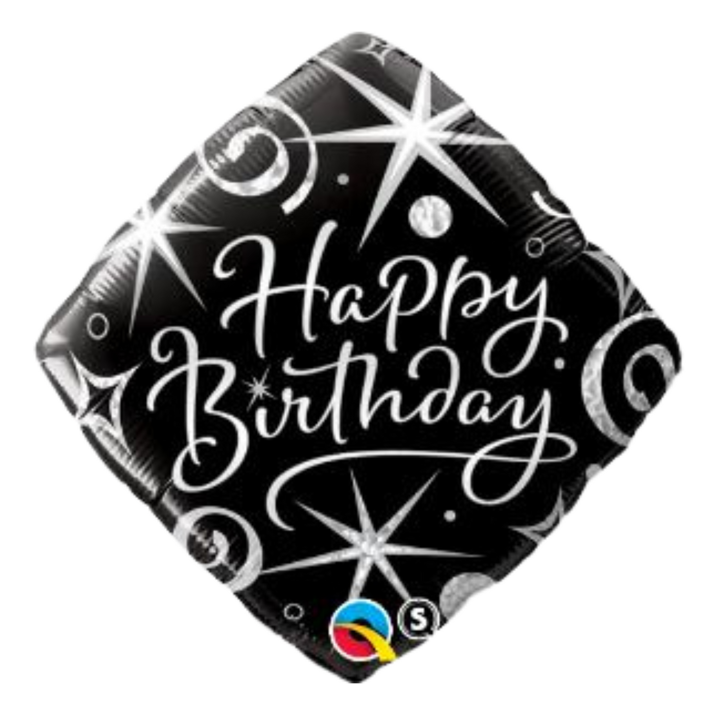 HBD Elegant Sparkle & Swirls 18" Foil Balloon