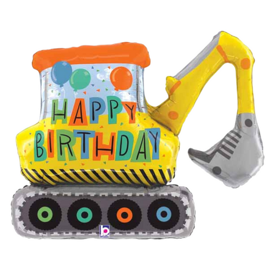 HBD Excavator Digger 31" Foil Balloon