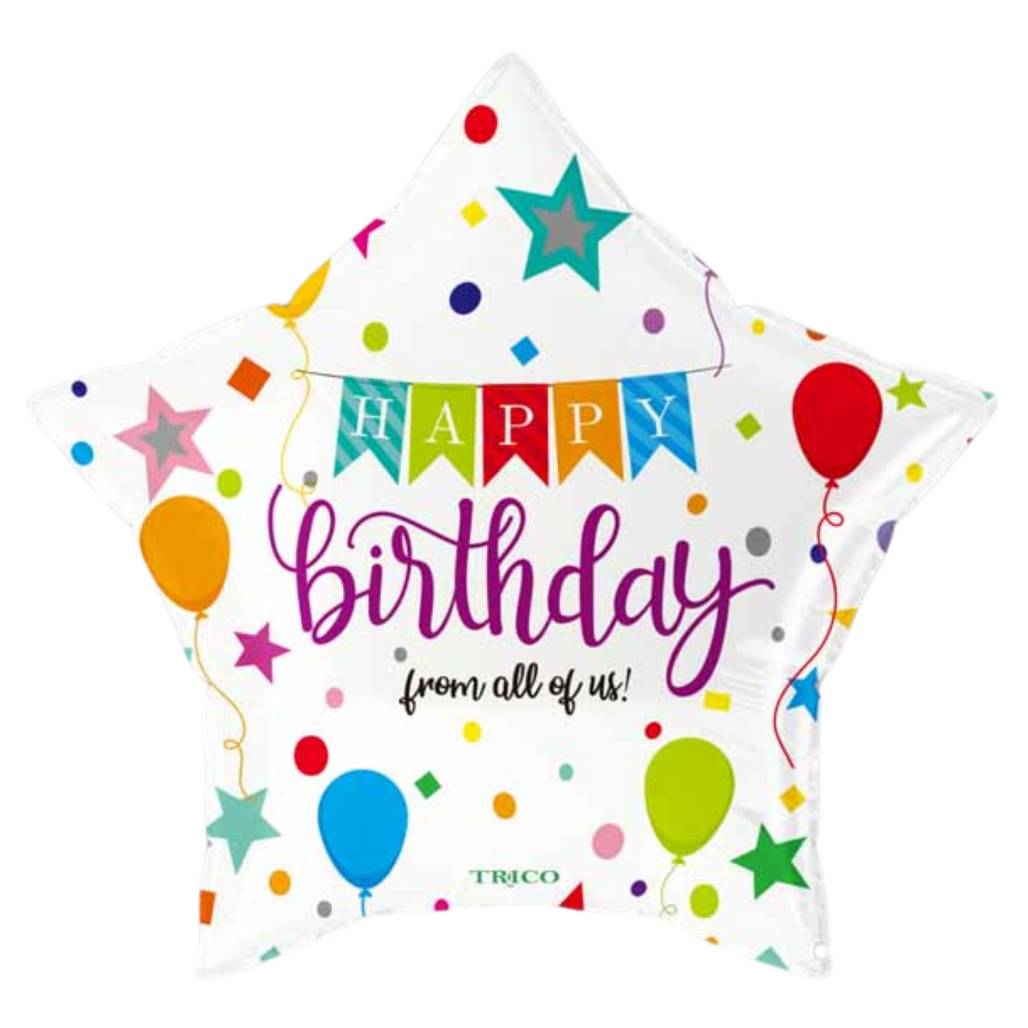 HBD Star from all of us 18" Foil Balloon