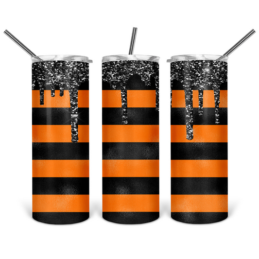 Halloween Drips Black & Orange Tumbler