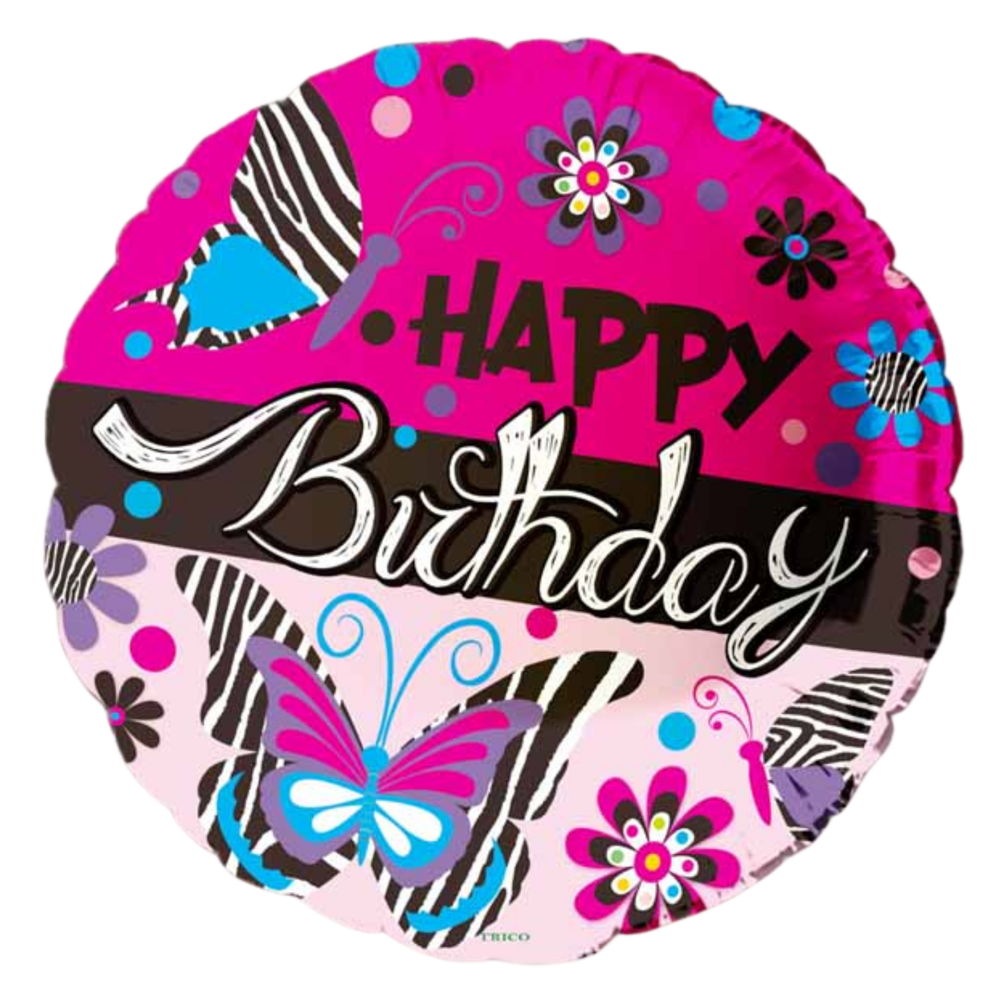 Happy Birthday Butterfly 18" Foil Balloon