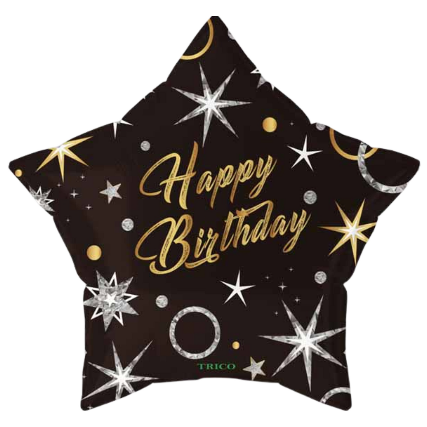 Happy Birthday Star 18" Foil Balloon