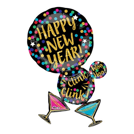 Happy New Year Martini 34" Foil