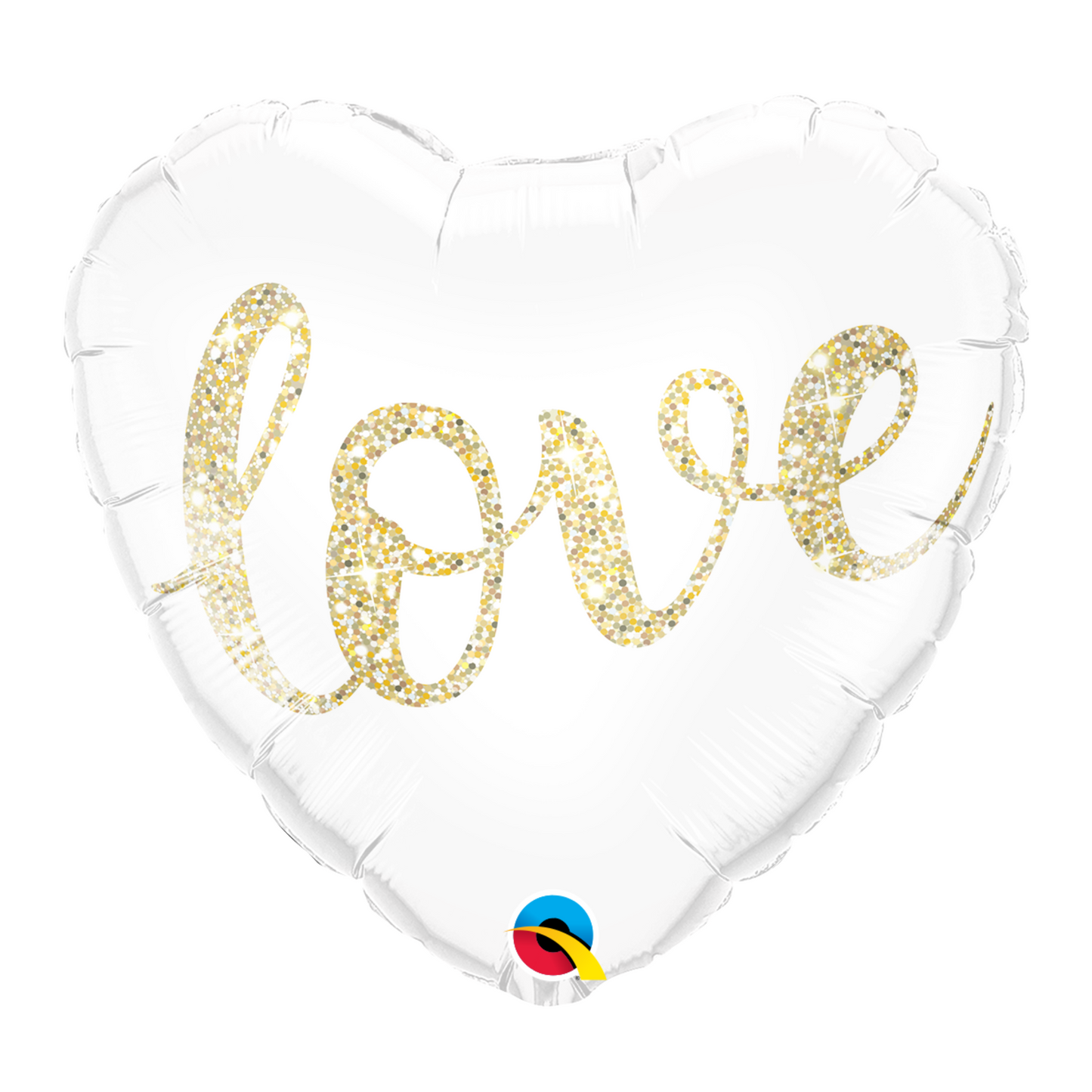 Heart Love Glitter Gold 18" Foil Balloon