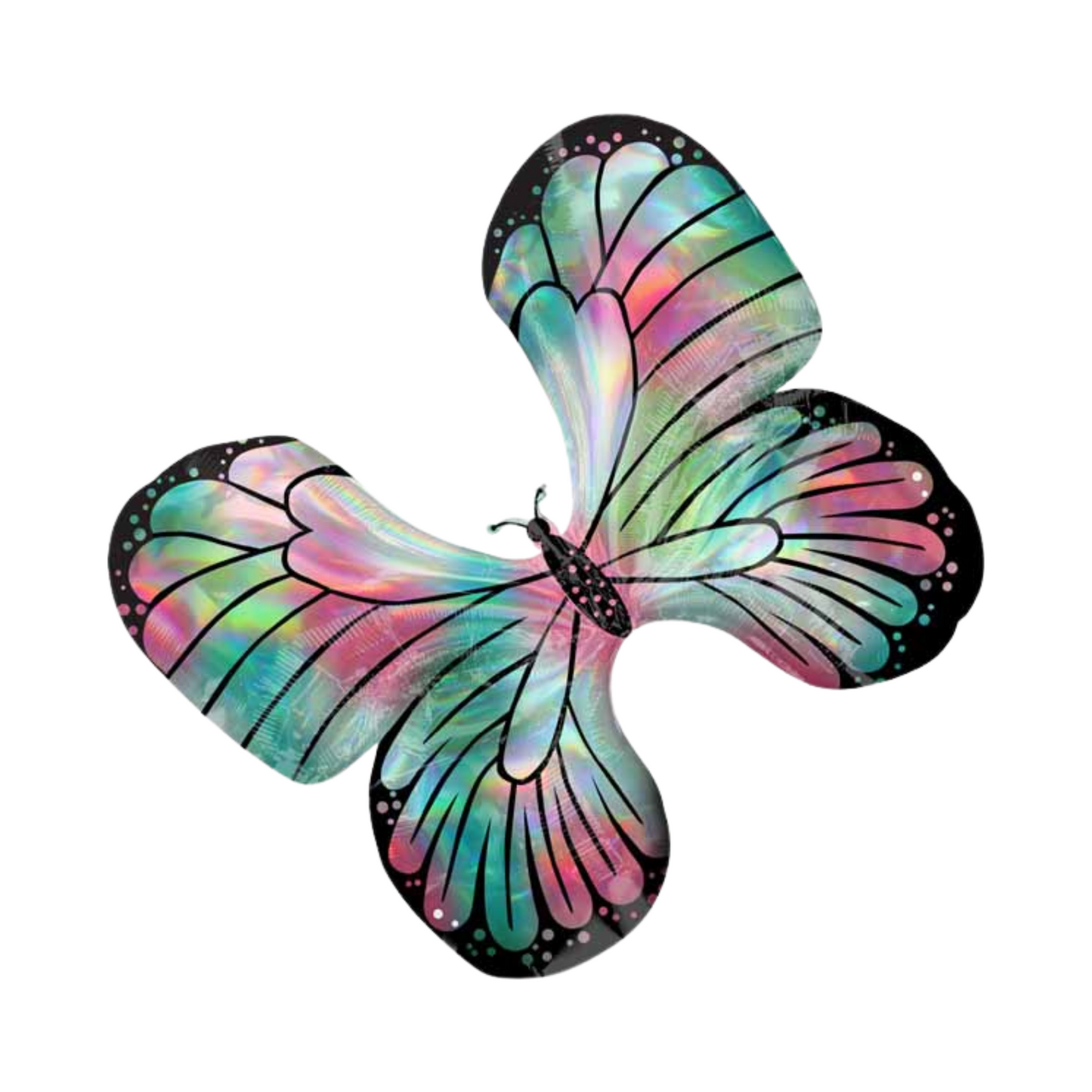 Holographic Butterfly 30" Foil Balloon