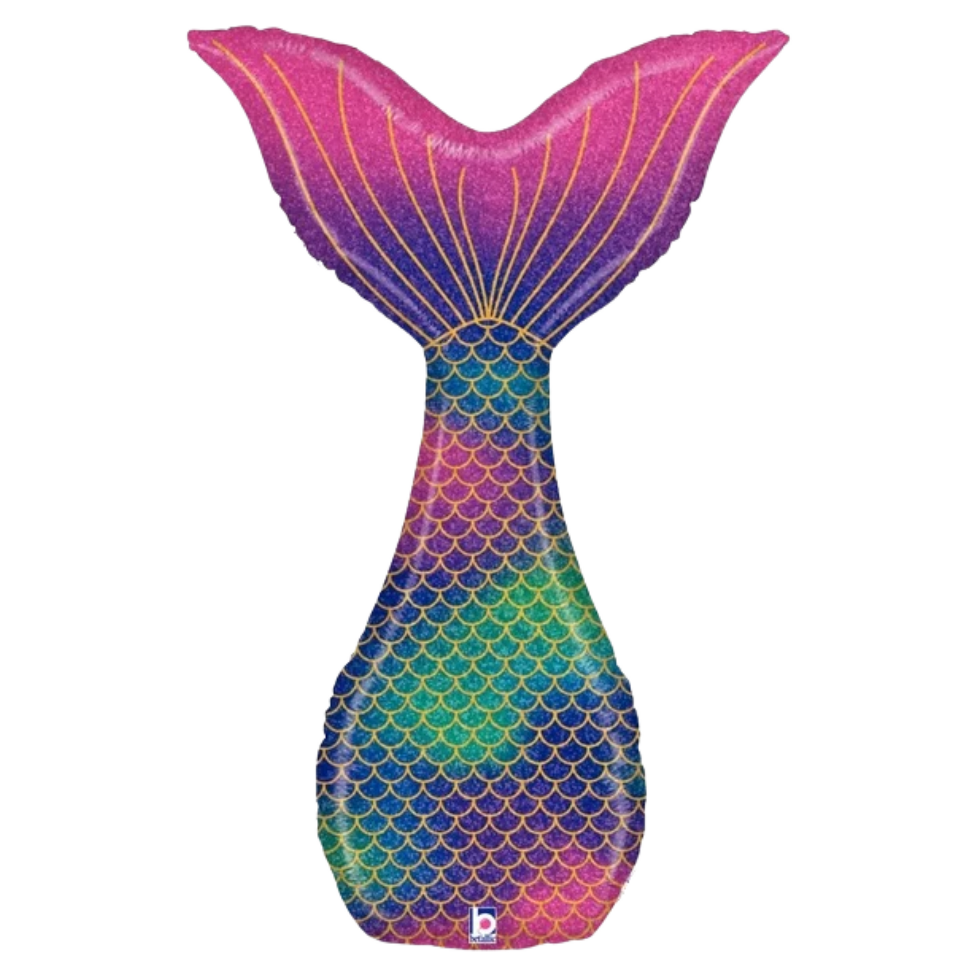 Holographic Glitter Mermaid Tail 46" Foil Balloon