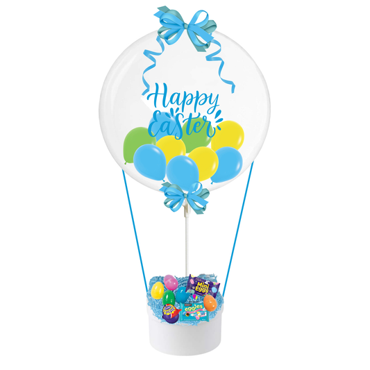 Hot Air Balloon Gift Box - Blue Yellow & Green