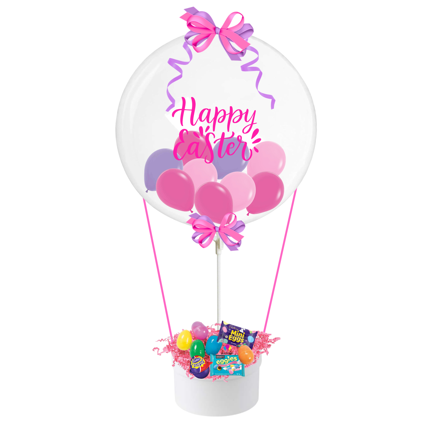 Hot Air Balloon Gift Box - Pink & Purple