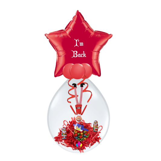 I'm Back / We're Back Stuffed Arrival Balloon with Goodies