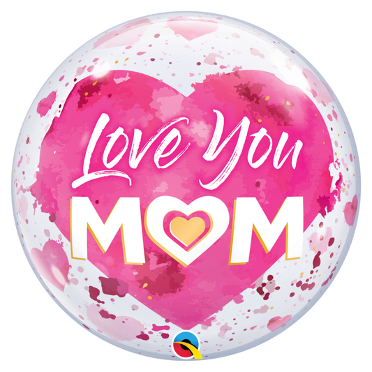 Love you Mom 22" Bubble Balloon