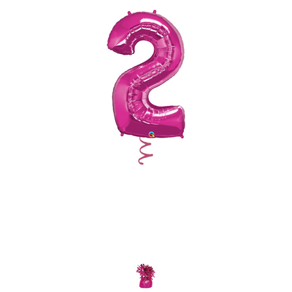 34" Magenta Number Balloon