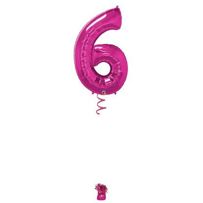 34" Magenta Number Balloon